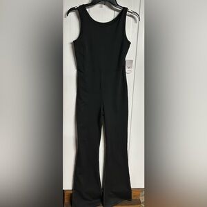 Xersion Black Sleeveless High-Waist Flare Jumpsuit JR Size